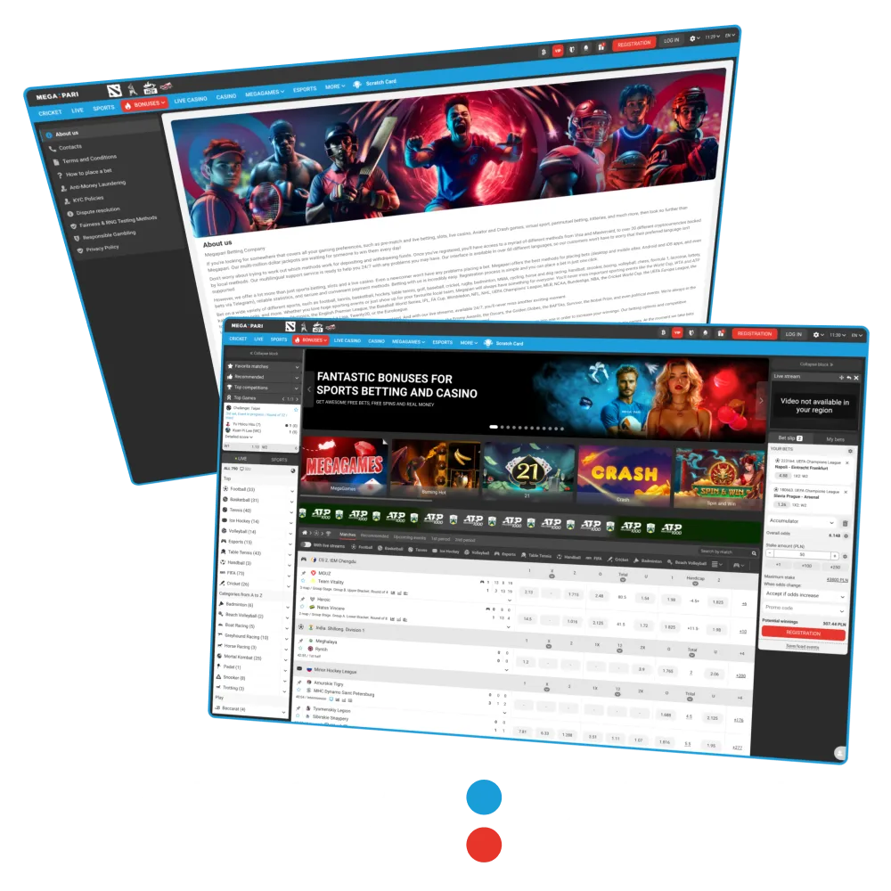 Megapari brings you safe, seamless betting and gaming with top features and global reach.