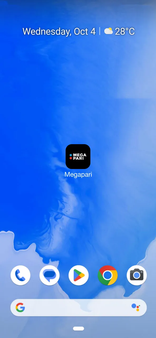 Open Megapari app after file install.