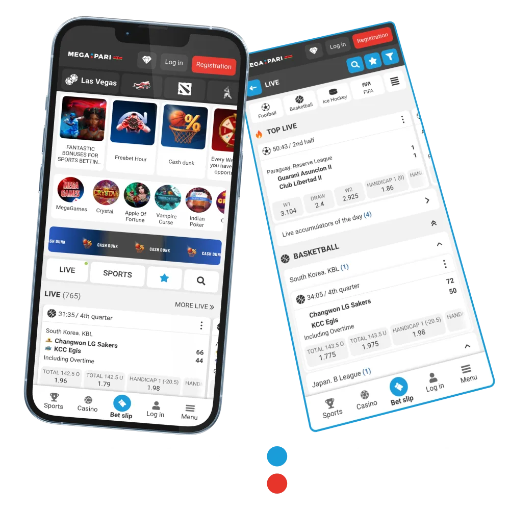 Bet and play on the go with Megapari app.