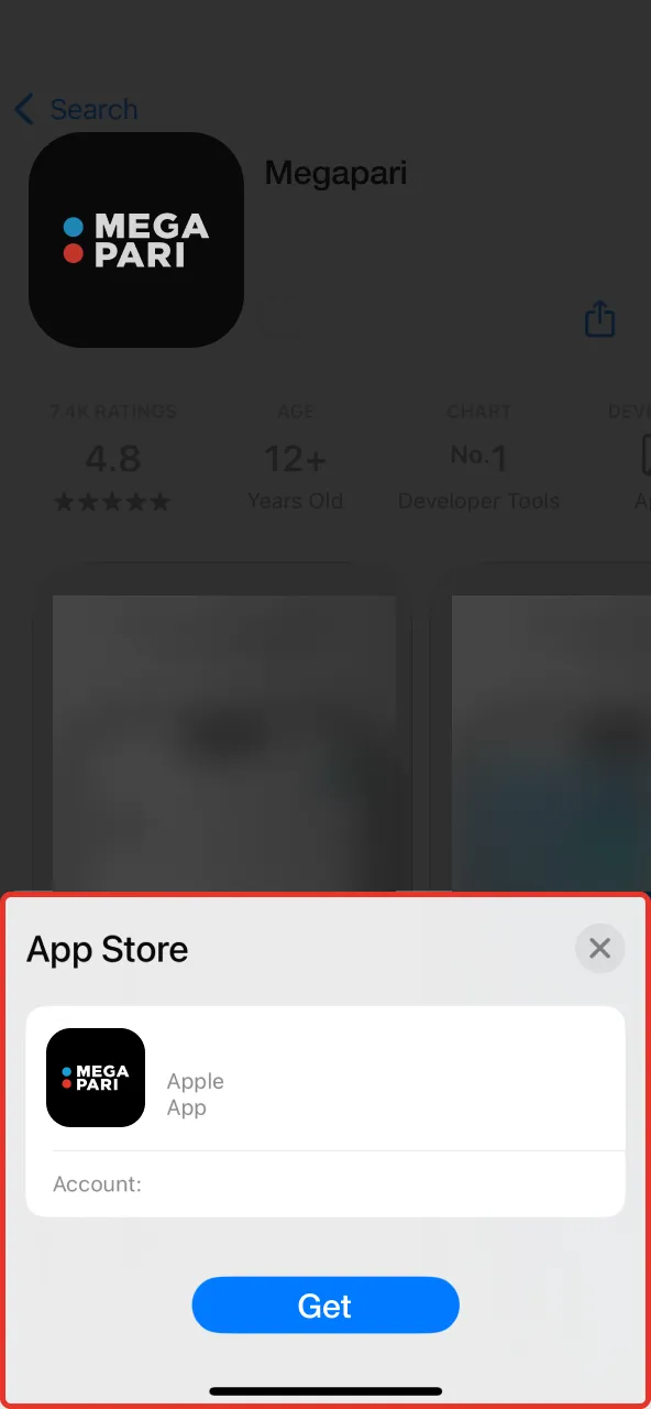 Finalizing Megapari app install.