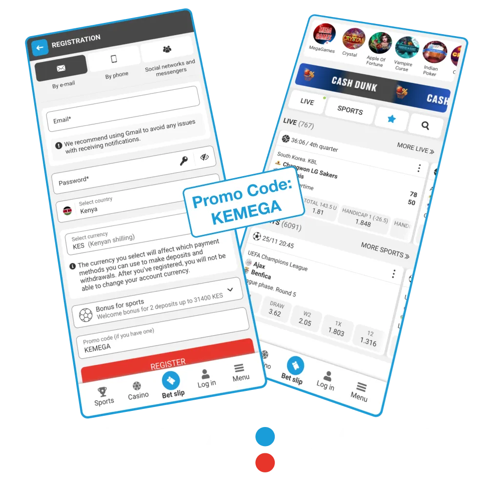 Activate Megapari bonuses with a promo code.