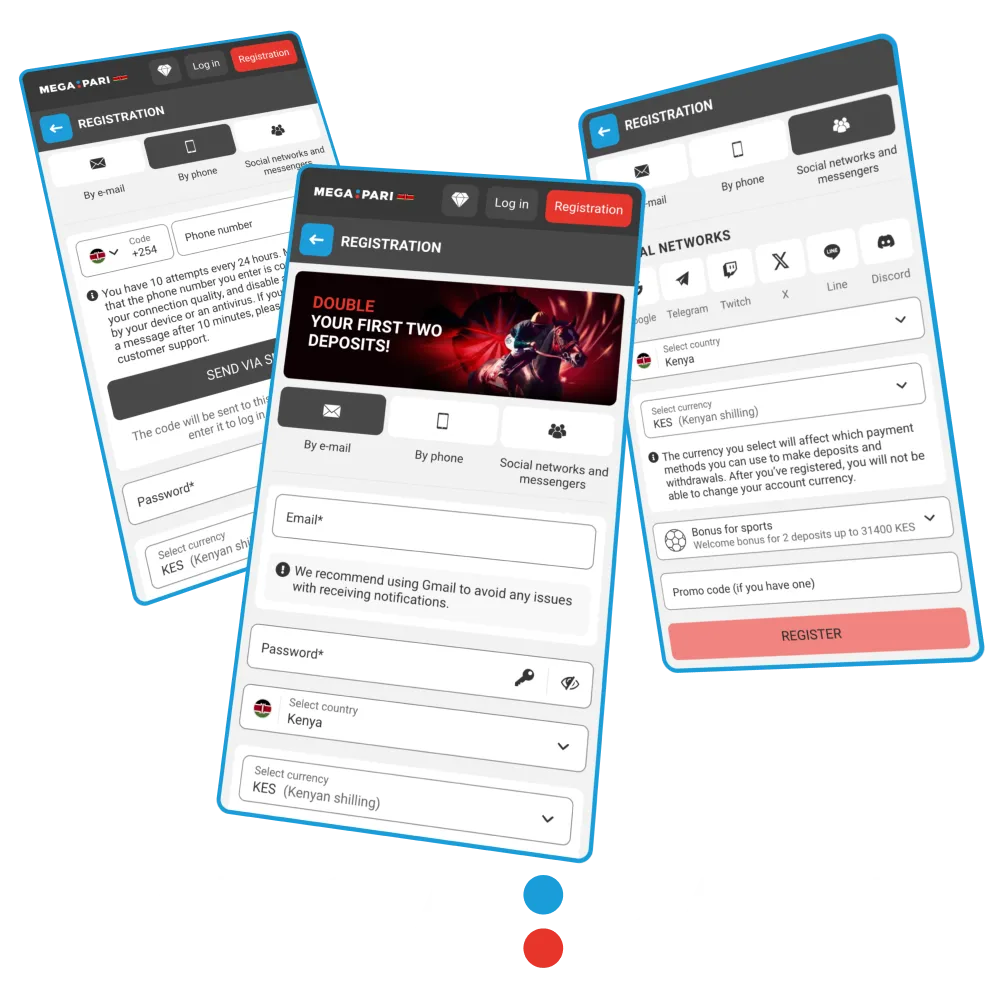 Create your Megapari account to start betting.